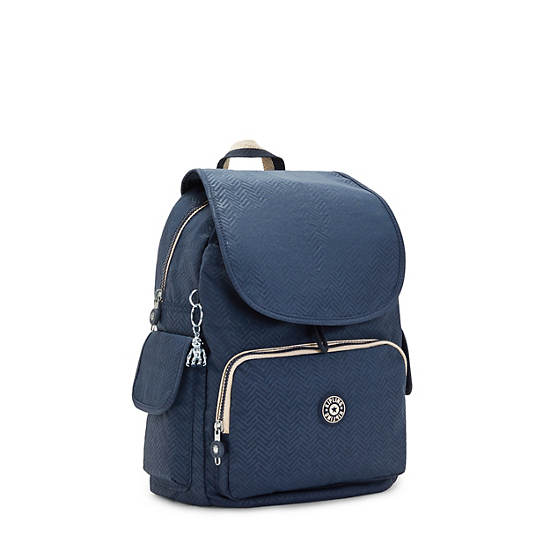 Kipling City Pack Medium Printed Ryggsekk Blå | NO 1410KO